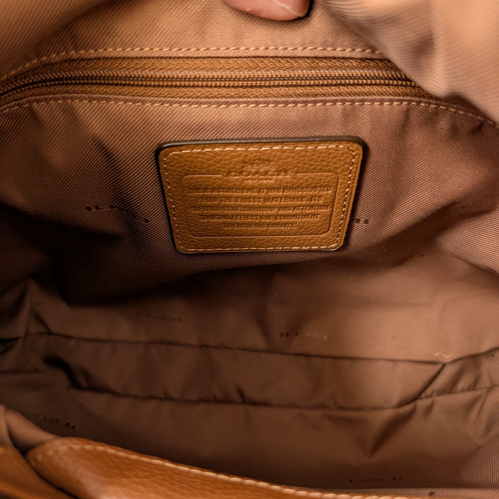 Coach Tan Leather Women's Bag - Picture 9 of 12